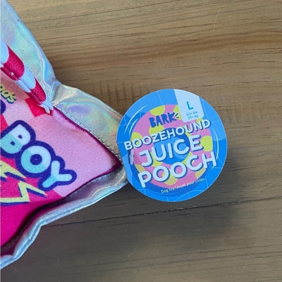 Pool Boy Pouch Summer Drink Squeaky Crinkle Bark Box Dog Toy - Picture 7 of 9
